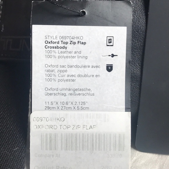 Tumi Oxford Crossbody leather bag NWT - Picture 8 of 12